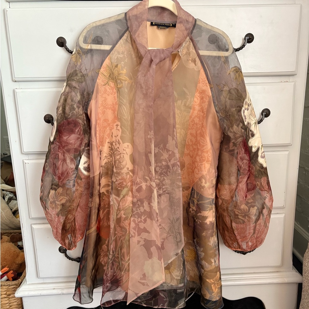 Long Sleeve Floral Mini Dress Anthropologie